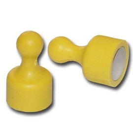 Skittle Magnet Small Ø 12 x 20mm Neodymium, Yellow - Holds 1,6 kg - 10 Pieces