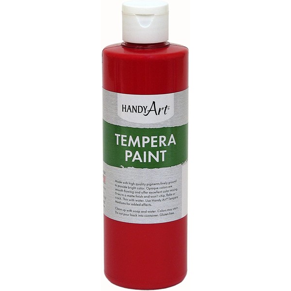 Handy Art Tempera Paint 8 ounce, Red,206-020