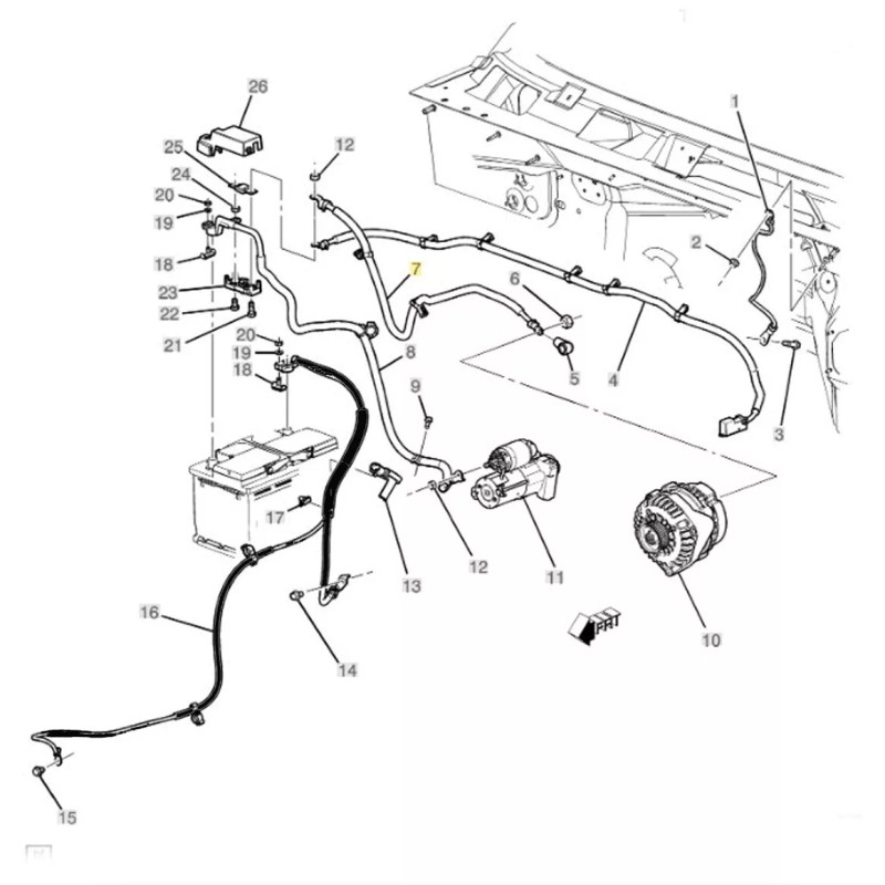 GM OEM Negative Battery Cable 2010-2014 Escalade Silverado Suburban Sierra
