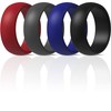 ThunderFit Mens Silicone Wedding Rings Wedding Bands - 3 Pack