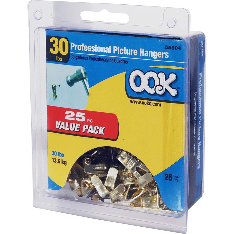 OOK 535890 Professional Picture Hangers, Art Hangers, Padded, Reusable Picture