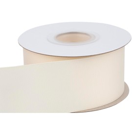 Tekdeere 2 inch Solid Ivory Grosgrain Ribbon 25 Yards, Perfect for Gift Wrapping, Crafts, Bows Making, Sewing, Wreaths, Hair Accessories and Wedding Decoration