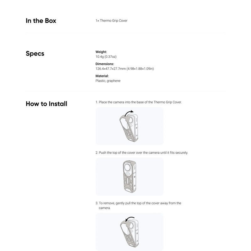 Insta360 X5 Thermo Grip Cover