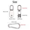 2 Sets 304 Stainless Steel Pulley Block Silver Pulley Roller