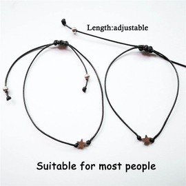 Bufenia Sister Bracelet Star Moon Sun Ball Bracelets Matching Friendship Bracelets for Best Friend Gift Women and Girls (Star), Small, Metal