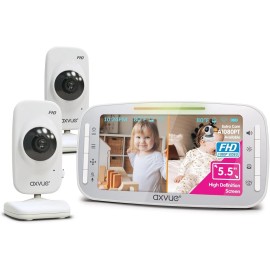Axvue A1080DU Video Baby Monitor 1080P Full HD 5.5" IPS Screen + 2 Camera- NEW™