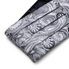 Barry.Wang Mens Silver Cummerbund Bow Tie Set, Silk Cummerbund Pretied