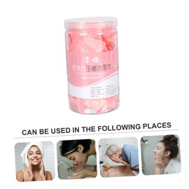 Baluue 100pcs Disposable Compressed Towel Portable Cleansing Facial Towel Travel Towel