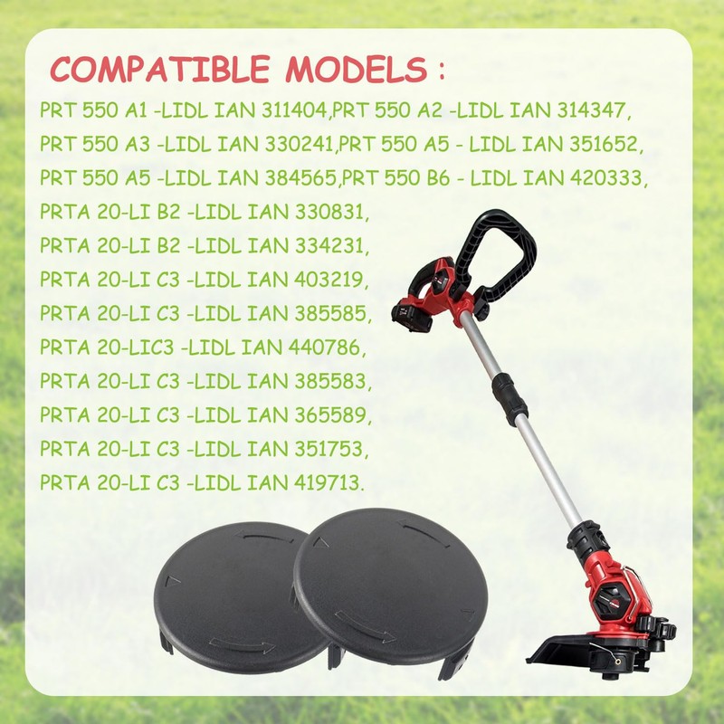 EPLZON Pack of 4 Lawn Trimmer Spool Cap, Cordless Lawnmower