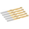 5PCS Spiral End Mills Single Flute Metric 4x32x55mm High Speed