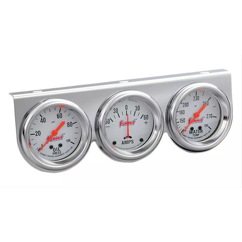 Summit Racing Gauge Kit Analog Console 2 5/8" Water Temperature