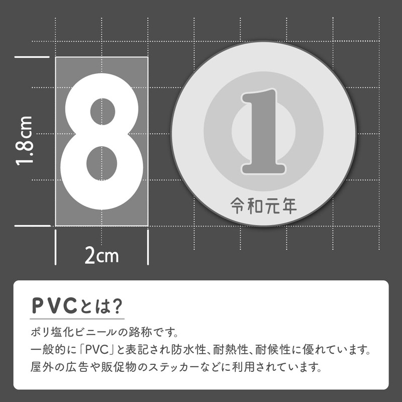 XIAXIN Waterproof PVC Number Stickers Numbers Numbering Sticker Set Weather-resistant