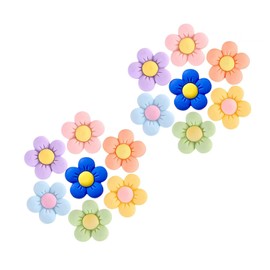 Flower Shoe Charms,14 PCS Shoe Decoration Charms with Buttons Durable Waterproof Shoe Charms for Kids Girls Woman Adults Party Decorations Birthday Christmas