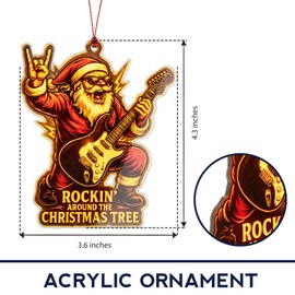 Santa Ornaments - Funny Gag Gifts - Funny Xmas Ornament - Acrylic Christmas Ornaments - Suncatcher - Christmas Ornament 2025 - Suncatcher Effect Stained Glass Window Hanging - car Hanging Accessories