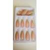 Almond Medium Press on Acrylic False Nails, Pink, Black and