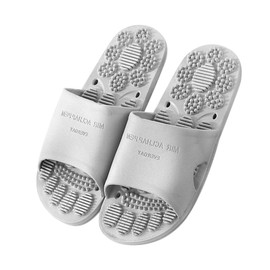 Ipetboom 1Pair Massage Slippers for Bedroom and Bathroom with Raised Dots for Relaxation and Circulation for Home Use and Housewarming Present