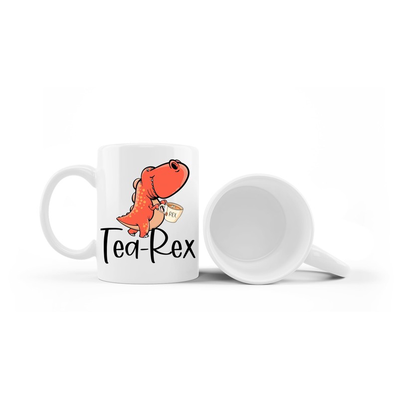 Dinosaur Humour Inspired 'Tea Rex' Funny Mug by Shaw Tshirts