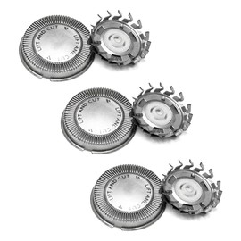 3 Pcs HQ2 Shaver Replacement Heads for Norelco Rota Action 1917 & HQ2, for Norelco 3 Head Models 650TX 550TL and 2 Head Models Rota Action
