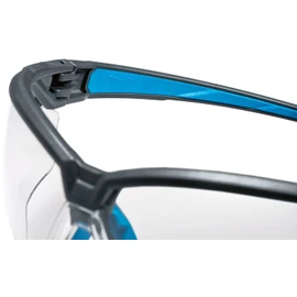 Uvex suXXeed Safety Glasses for Work and Laboratory, Transparent/Anthracite Blue