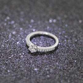 Viventy 775201-54 Women's Ring 925 Sterling Silver Cubic Zirconia Size 54/17.2, Sterling Silver