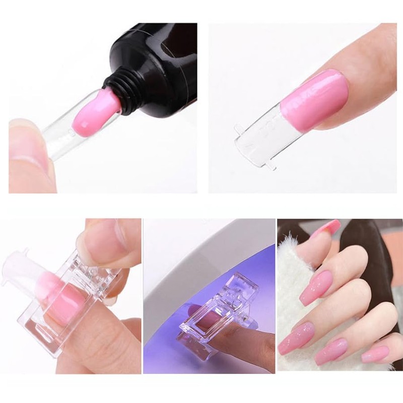 AIJIMEI Poly Nägel Gel 15ml,2Farben Nail Extension Gel Kit Mit