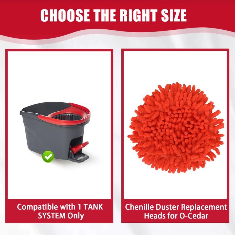 Chenille Duster Replacement Heads for O-Cedar 2025 Unique Design Heads