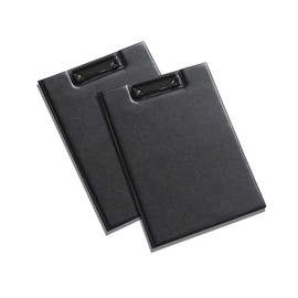 GALEBOVA Imitation Leather A4 Foldable Clipboard Business Thicken PU File Folder Document Storage Organizer with 360 Over Flip Writing Pad for Meeting Office (A4)