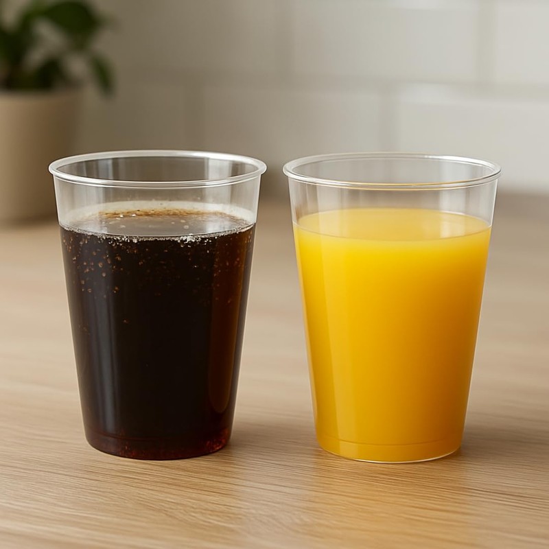 PARENCE.- Set di 15 bicchieri di plastica riutilizzabili da 500