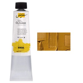 Kreul Solo Goya 31507 Finest Artist Oil Paint, Light Ochre 255 ml Tube, Buttery Paintable, Creamy Consistency, Shiny Drying with Excellent Luminosity
