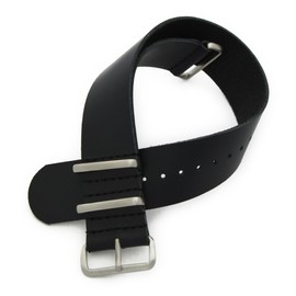 CASSIS[カシス] カーフ 時計ベルト TYPE NATO OIL LEATHER タイプナトーオイルレザー 22mm ブラック 交換用工具付き #189.602S019022