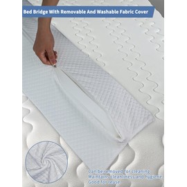Safetect 10" Bed Bridge Gap Fillersplit, King Gap Filler for Adjustable Bed