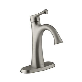 KOHLER Lilyfield Brushed Nickel 1-Handle Single Hole/4-in Centerset Bathroom Faucet