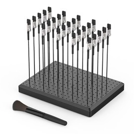 Actekart Model Painting Stand Base (19 x 14 Holes) and 25PCS Alligator Clip Sticks Set (with Sturdy Rubber Tips) Modeling Tools for Airbrush Spray, for Gundam Model Parts Holder (7.87 x 5.9Inch)