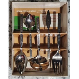 ONEIDA Vintage Oneida Phoenix Profile Stainless Flatware 5 Pc. Hostess Set New in Box