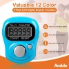 Ambel 앰블 12팩 전자 핑거 카운터 5자리 LCD 디지털 디스플레이