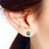 Cute Inlay Abalone Shell Oval .925 Sterling Silver Stud Earrings