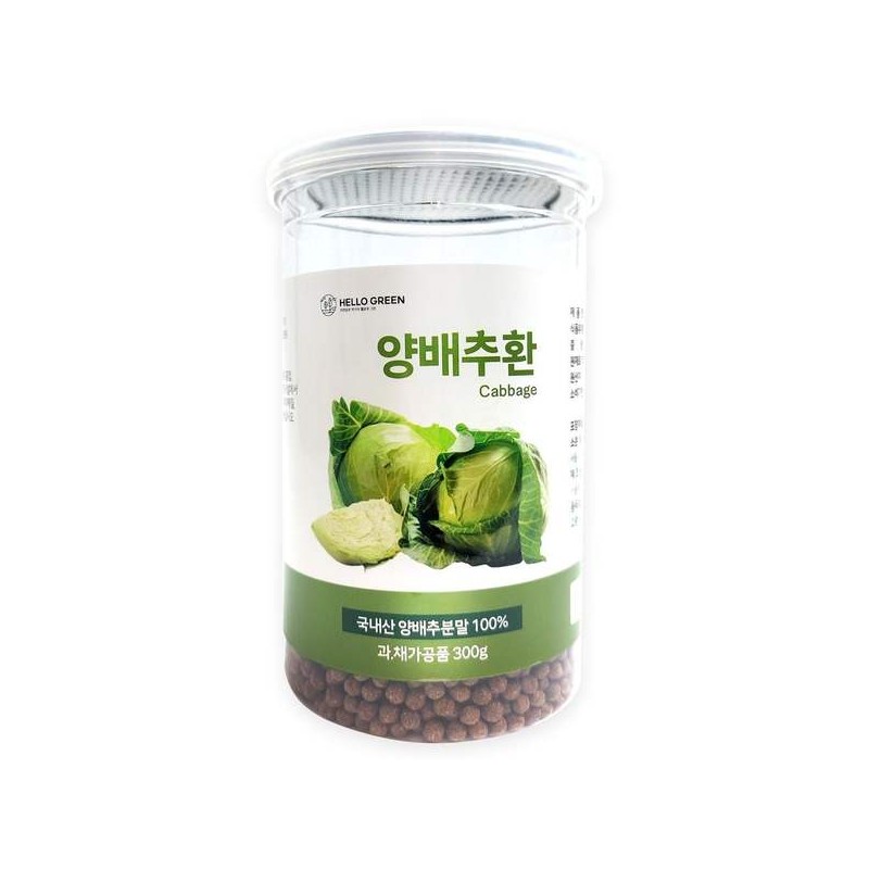 헬로우그린 B6R8A1J4 국산 양배추환 300g(통) Hello Green B6R8A1J4 Domestic Cabbage