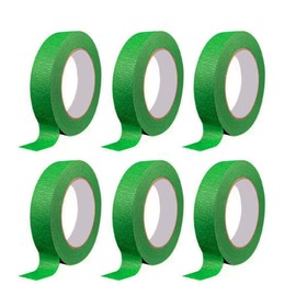 Masking Tape, 0.6 Inch/15 mm, 13 Yards, 6 Rolls, Drak Green, Painters Tape, Arts & Crafts Tape for DIY, Decorative, Drafting Craft Tape, Gift Wrapping, Total 255 Feet