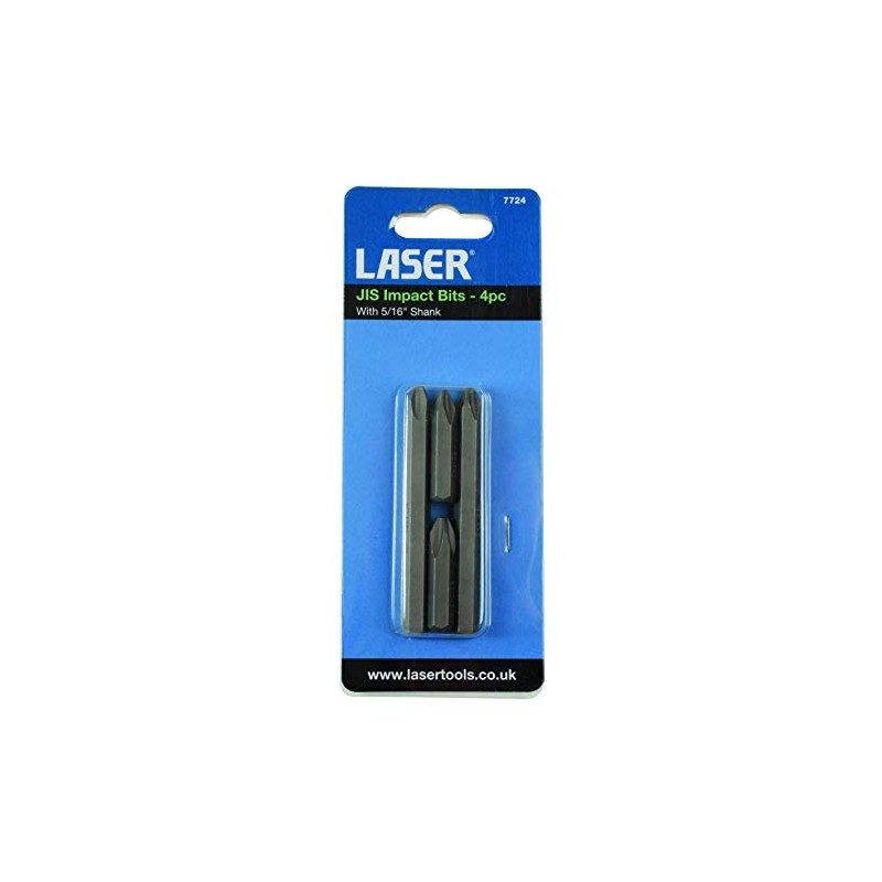 Laser 7724 JIS Impact Bits 4pc