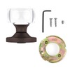 (4 Pack) Dummy Round Crystal Door Knobs Venetian Bronze Round