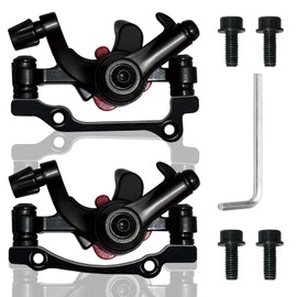 SYIGICE 1 Pairs Bike Brakes, Aluminum Alloy Bicycle Disc Brake, Universal Front and Rear Mechanical Disc Brake Calipers Clamp for Folding Bikes, Road Bikes Mountain Bike BMX