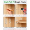 Vibit 28 Pcs Clear Plastic Cabinet Shelf Pegs, 1/4 Inch
