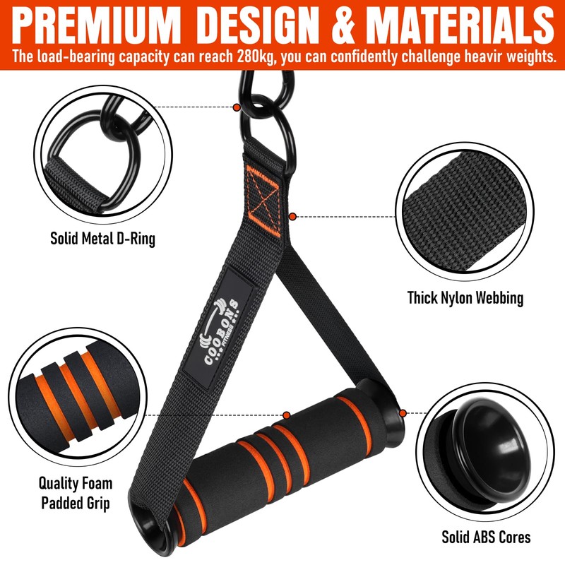 Heavy Duty Exercise Handles, Gym Cable Handles for Cable Machine