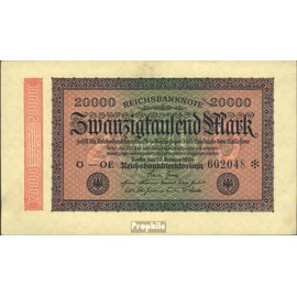 Banknote German Empire Rosenbg: 84g, watermark grid with 8 used (III) 1923 20.000 Mark (money for collectors - no means of payment)