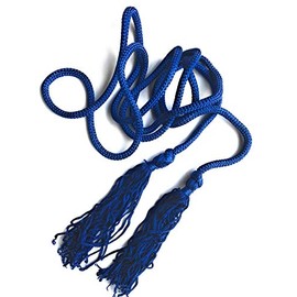 LT. NAVY BLUE Weaved CORD BELTS Decorative 1/4'' Blue Rope Belts WITH End TASSEL 70"'