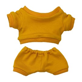 niannyyhouse 20cm Plush Doll Clothes Sportswear Suits Sweatshirts Pants Doll Clothes Yellow 20cm