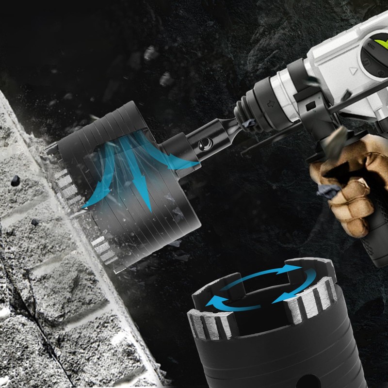 Drill Bit 62 mm with M16 Socket, SDS Plus Adapter