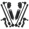 TRQ Front Steering & Suspension Kit Ball Joint Steering Rack