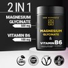 Magnesium Glycinate Gummies 500mg with Vitamin B6 100mg for Adults