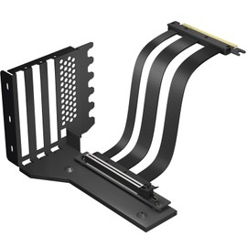 GLOTRENDS Vertical GPU Holder Bracket with PCIE 5.0 Riser Cable for PC Cases with 7 Open PCIe Slots